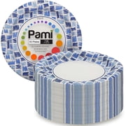 PAMI 7” Heavy Duty Paper Plates Disposable Dinner Plates Party Plates, 50-Pack