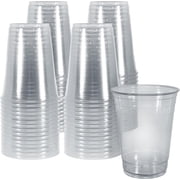 PAMI Clear Party Cups Disposable Plastic Cups Party Supplies in Resealable Bag, 16 oz 50-Pack