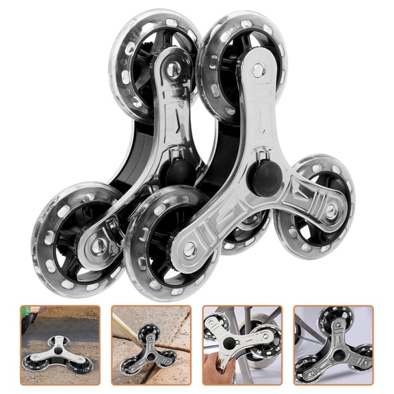 PAMINGONO 1 Pair Cart Supplies Triangle Casters for Carrying Heavy Items 8.84X8.84X1.97in