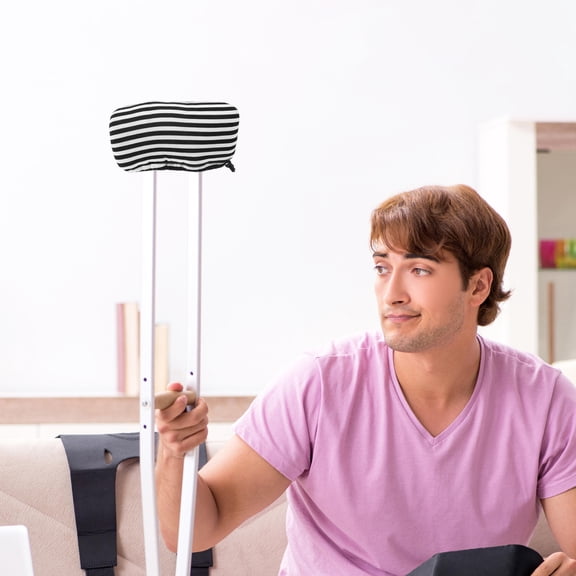 PAMINGONO Daily Use Underarm Cover Crutch Covers White 1 Pair 8.7X4.3X2.4in