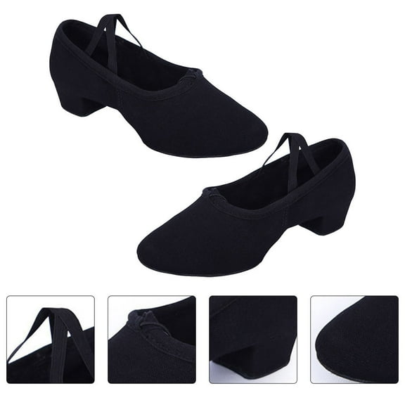 PAMINGONO Flat Dance Shoes for Women Anti Skid Canvas 1 Pair