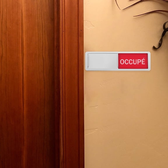 PAMINGONO 1 Piece Professional Design Sliding Door Sign for Hotel Staff 17.7x5.2x0.5in