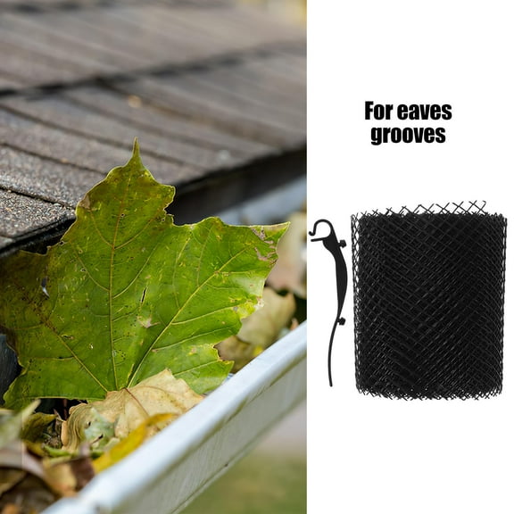 PAMINGONO 1 Roll Plastic Gutter Protector Mesh Screen for Outdoor Garden Maintenance in 236x6in Size