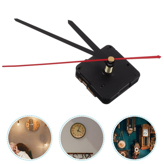 PAMINGONO Battery Operated Clock Movement Red Plastic for DIY Projects 1Set