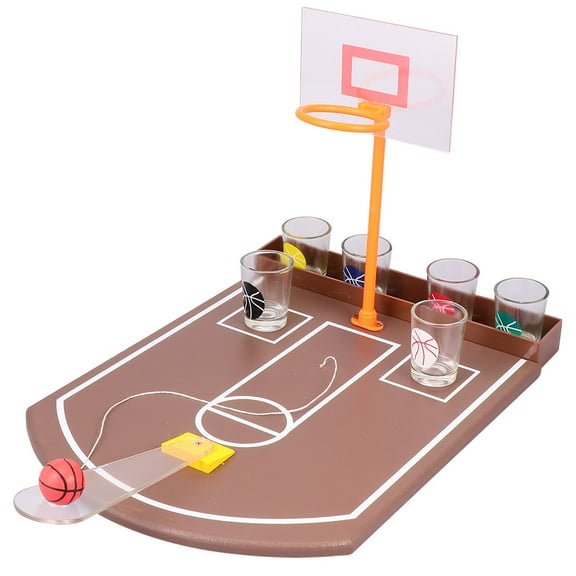 PAMINGONO 1 Set Creative Desktop Basketball Drinking Game Entertainment Supplies Material Great For Home Bar Parties