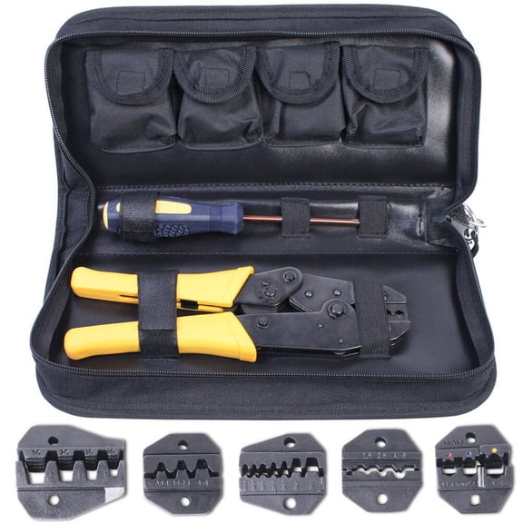 PAMINGONO 1 Set Double Crimp Tool Crimping Pliers for Workshop in 8.7*2.4*0.7in with Practical and Professional Design