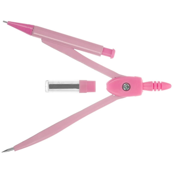 PAMINGONO 1 Set Drawing Compass Pink Metal For Precision Drawing And Teaching 4.7x1.0x0.4in