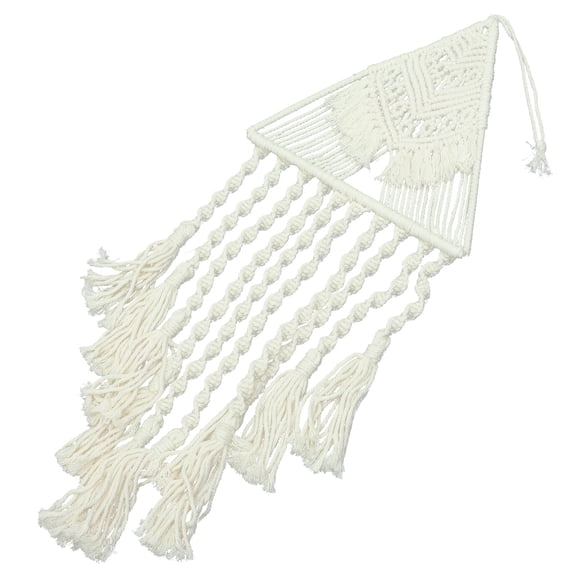 PAMINGONO 1 Set Dream Catcher Macrame Wall Hanging Bohemian Style Beige Cotton Rope 65.00X25.0X0.7In