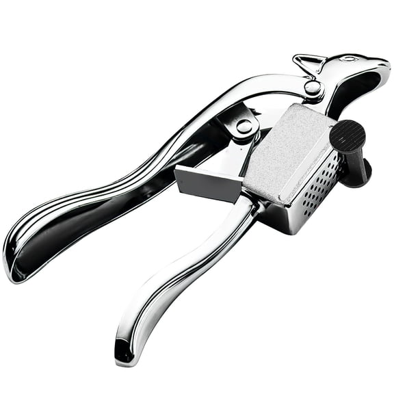 PAMINGONO 1 Set Garlic Press Stainless Steel for Mincing and Crushing Garlic in Kitchen Tool Silver