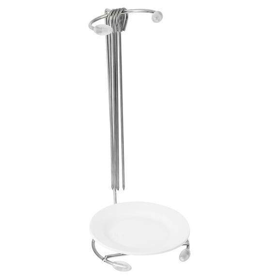 PAMINGONO 1 Set Stainless Steel Barbecue Hanging Rack with Drip Tray for Outdoor Grill Food