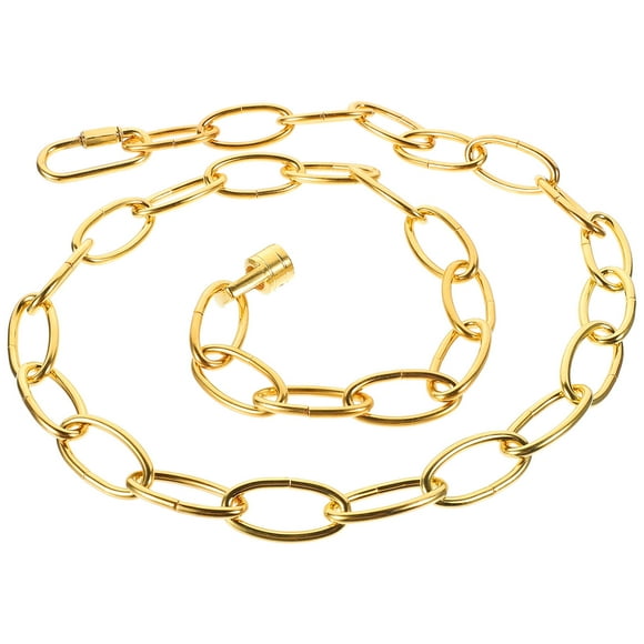 PAMINGONO 1 Set Metal Hanging Chains Fixture Chain Iron Chain Link For Pendant Lamps Golden Color Oval Link 1 Set