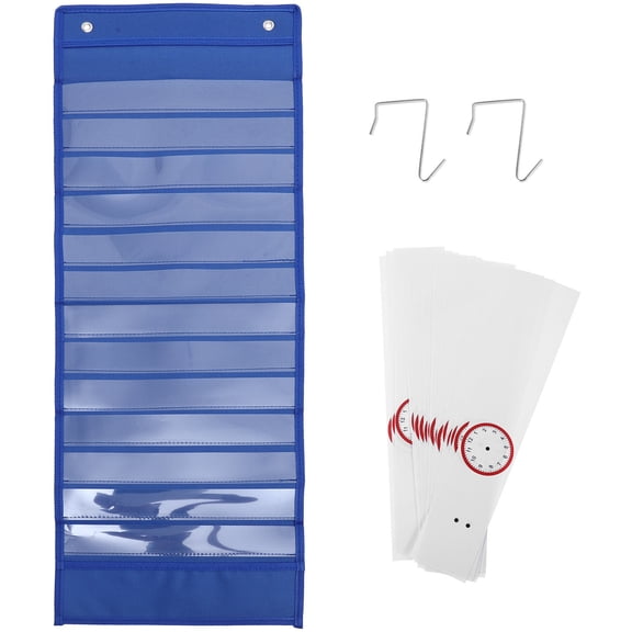 PAMINGONO 1 Set Monthly Calendar Storage Bag In Blue With Design For Home And School Use