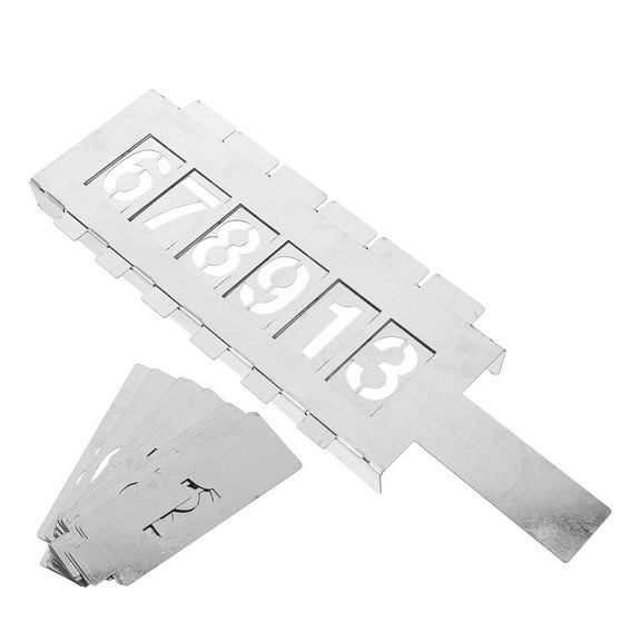 PAMINGONO 1 Set Number Painting Templates Silver Iron for Events and Exhibitions