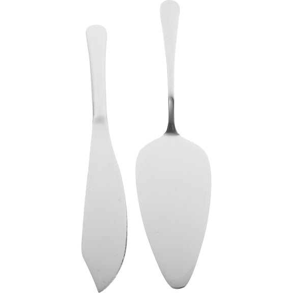 PAMINGONO 1Set Plated Silver Wedding Cake Serving Set Stainless Steel Server and Cutter for Weddings and Anniversaries