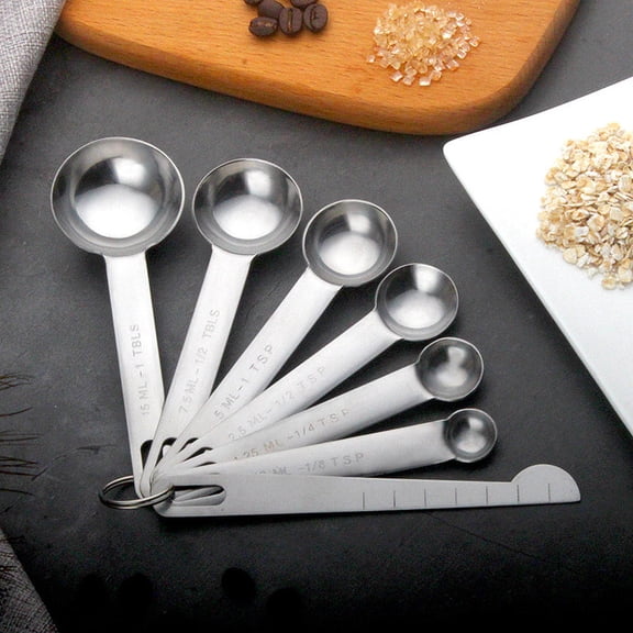 PAMINGONO 1 Set Stainless Steel Kitchen Utensils Measuring Spoons For Cooking Baking Professionals
