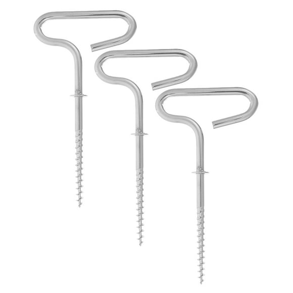 PAMINGONO 1 Set Tent Ground Nail Set Spiral Shape Galvanized Iron for Hiking and Fishing 11.8x4.1x0.4in