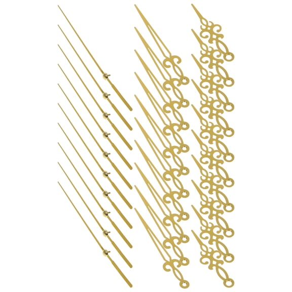 PAMINGONO 10 Sets Plastic Clock Pointers Golden for Craft Enthusiasts