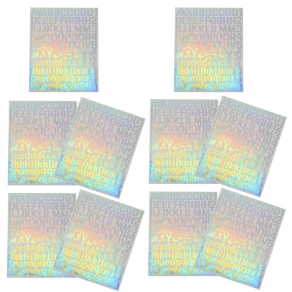 PAMINGONO 10 Sheets Lightweight Self-Adhesive Alphabet Stickers for Children Friends Family Crafts