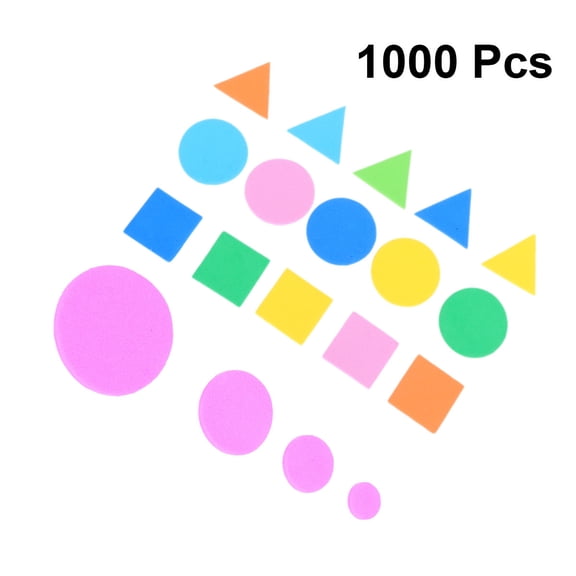 PAMINGONO 1000Pcs Adhesive Geometry Sticker Dots for Teachers with EVA Foam Material