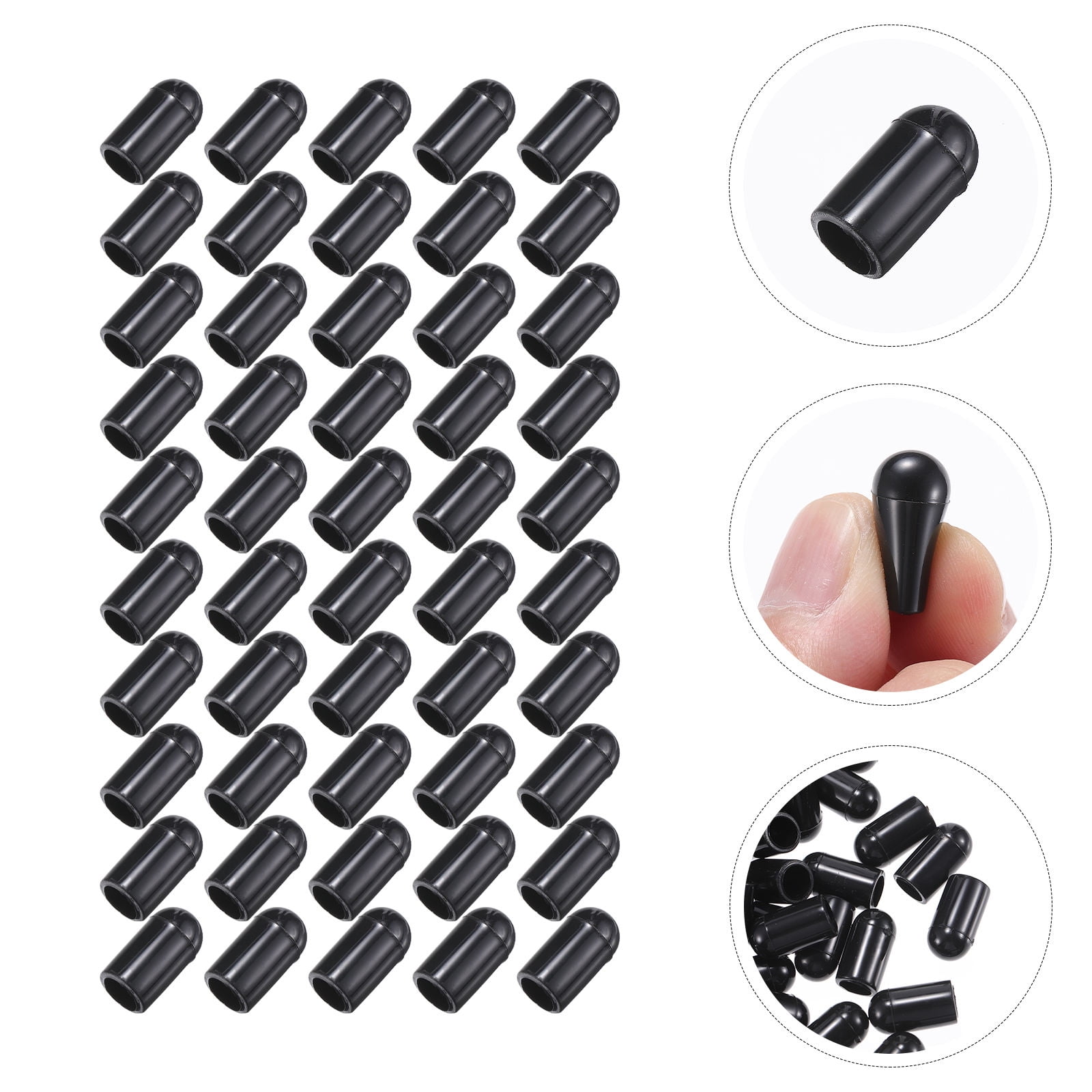 PAMINGONO Wire Thread Cover 100Pcs Black PVC Dishwasher Accessory ...