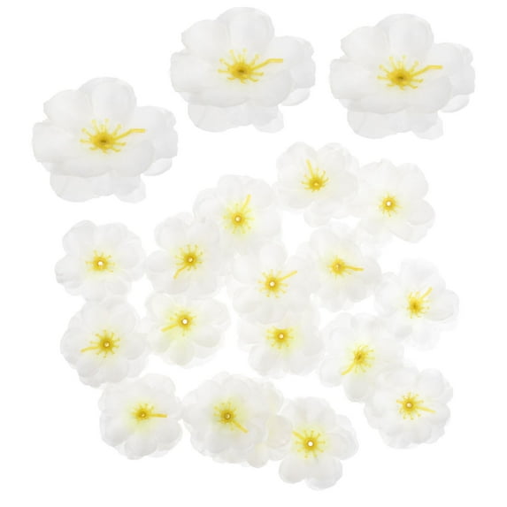 PAMINGONO 100Pcs Fake Flower Heads For Craft Diy Flower Heads For Hair Clips Decoration Women