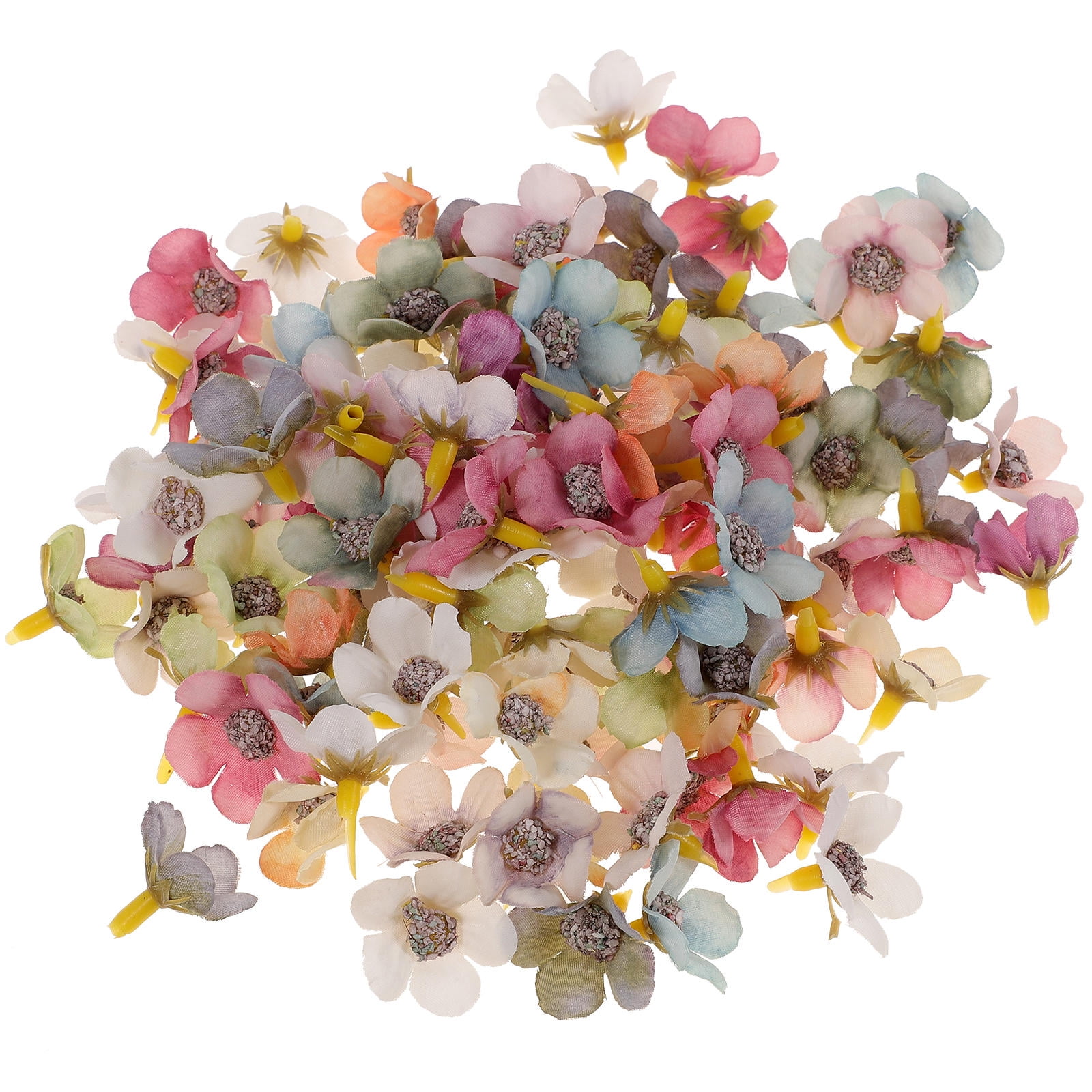 PAMINGONO 100Pcs Small Artificial Daisy Flower Heads Soft Silk Fabric ...