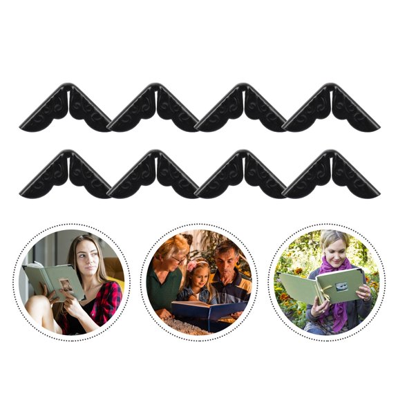 PAMINGONO 100Pcs Metal Book Corner with Smooth Surface and Black Color for Document Menus School Season Stationery