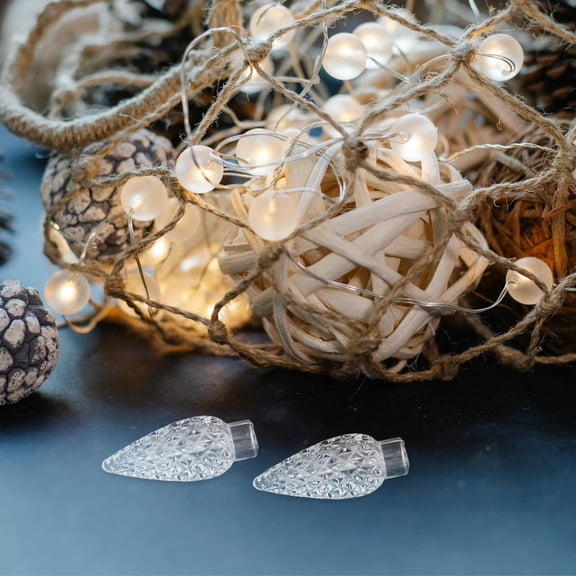 PAMINGONO 100Pcs Nut Shaped Plastic Lampshades for Led String Lights Indoor Outdoor Decor