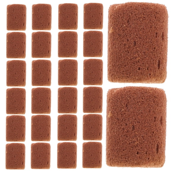 PAMINGONO 100 Pcs Light Brown Peat Rooting Cubes, Water Retention Seed Starter Plugs for Plant Cuttings, Gardening Supplies