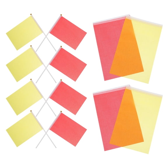 PAMINGONO 100Pcs Small Hand Flags Assorted Colors Polyester Portable for Party Decoration and Celebration