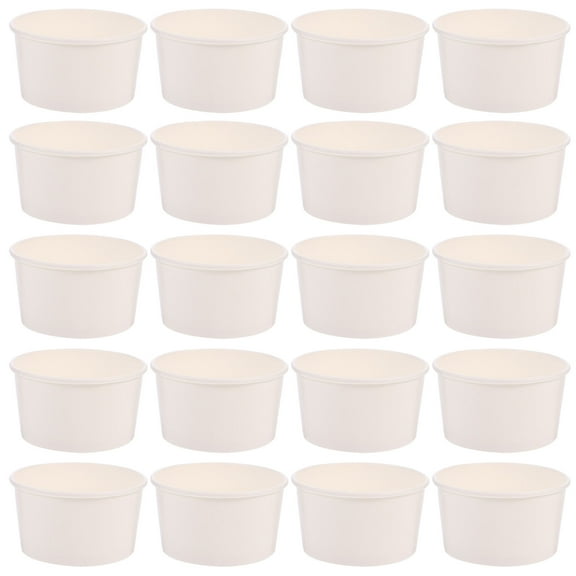 PAMINGONO 100Pcs Chocolate Mousse Cups White Paper Simple Design Snack Bowls Dessert Serving