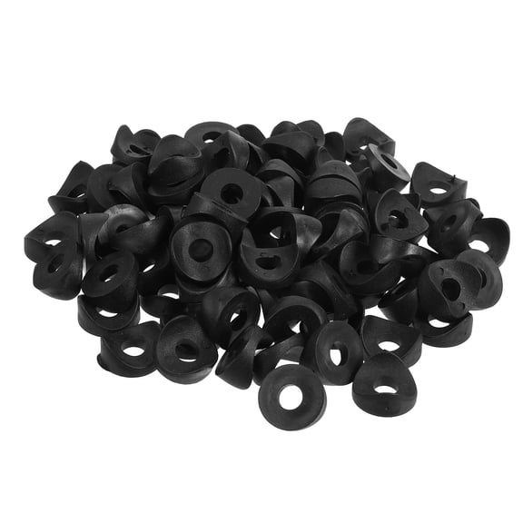 PAMINGONO 100pcs Black Plastic Plumbing Washers For Toilet Tank Repair Conical Washers For Leakage Prevention