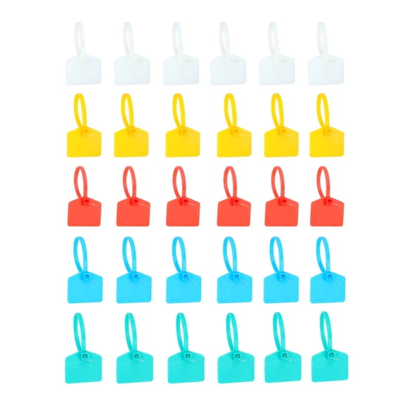 PAMINGONO 100Pcs Self Locking Nylon Cable Ties with Writable Tags for Network Wire Management