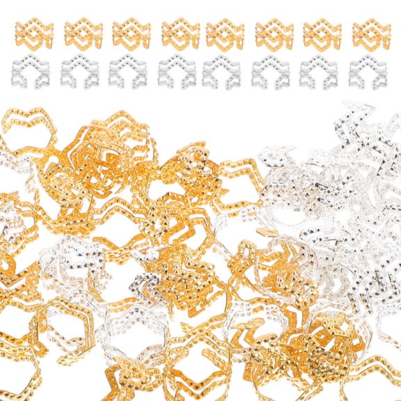 PAMINGONO 100pcs Dreadlock Jewelry Iron Hair Rings for Braids and Locs