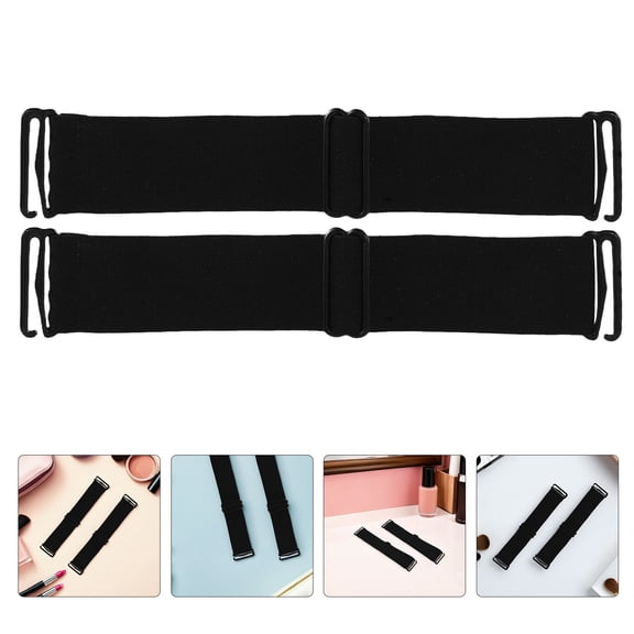 PAMINGONO 10Pcs Adjustable Elastic Wig Bands Black Comfortable Secure Fit for Everyday and Special Events