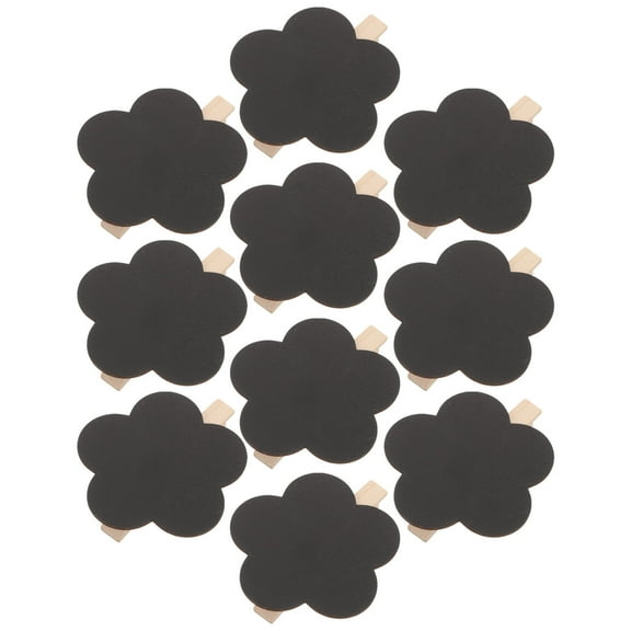 PAMINGONO 10Pcs Black Mini Clipboards for Festival Decorations 2.8x2.8in