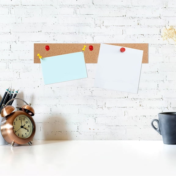 PAMINGONO 10Pcs Cork Memo Board Strips for Office and Home Decor 11.8x2x0.2in