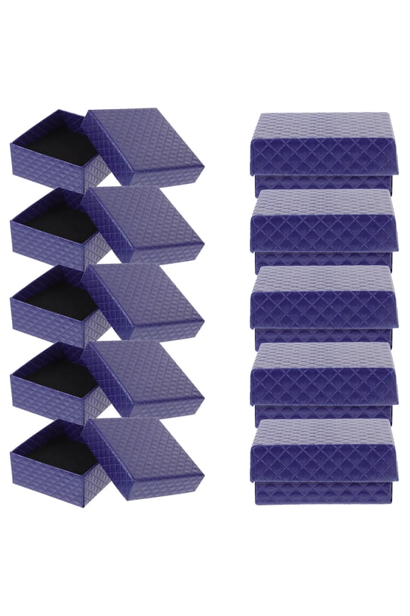 10Pcs Delicate Jewelry Packaging Box Jewelry Box for Necklaces and Bracelets 2.95X2.95X1.38In