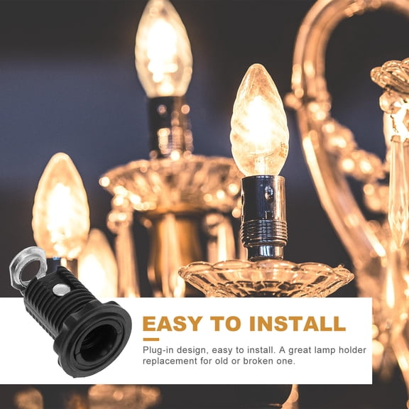 PAMINGONO 10pcs E12 Plug-in Screw Light Socket Bulb Holder for Pendant Lamps