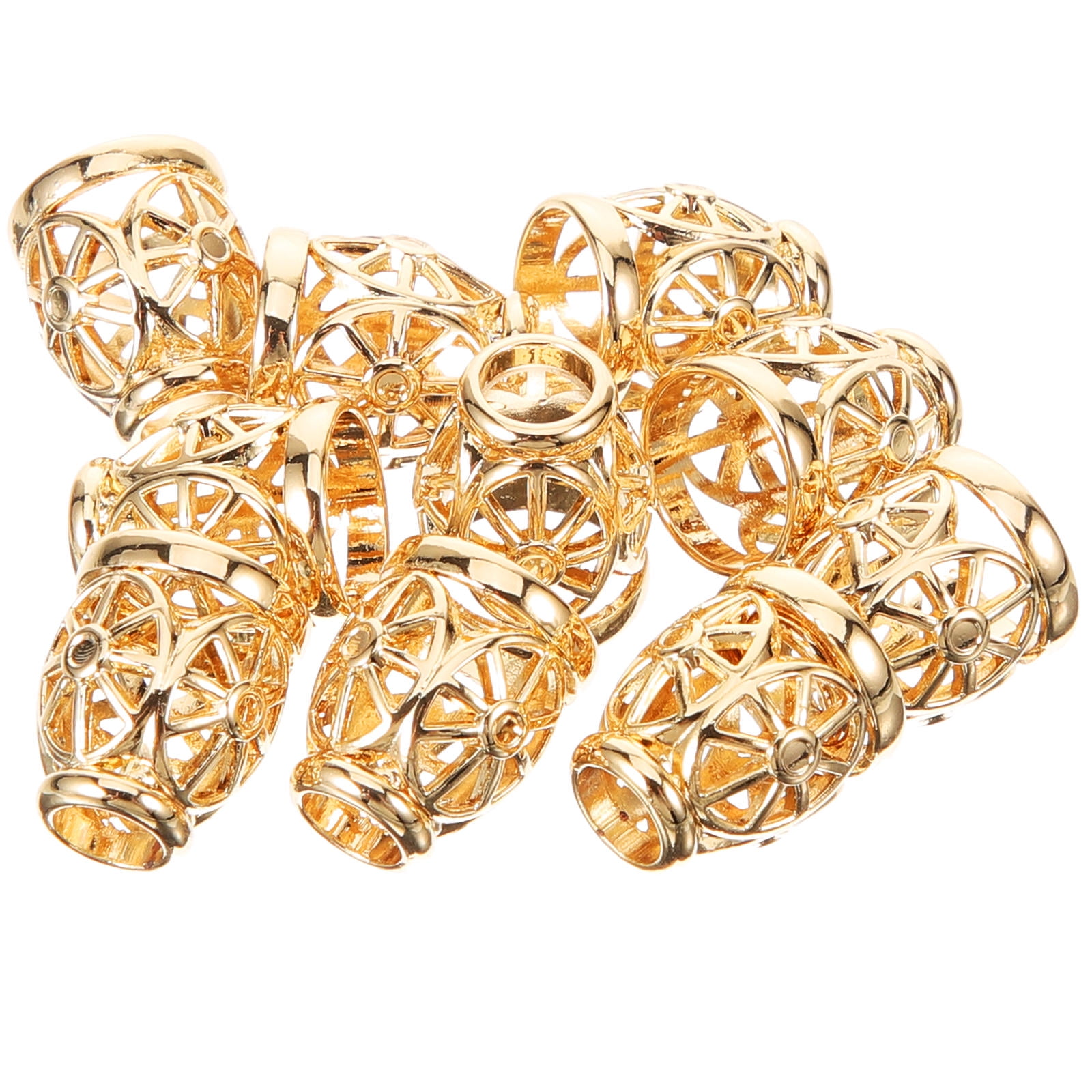 PAMINGONO 10Pcs Metal Cord Lock for Travel Hollow Bell Shape Golden ...