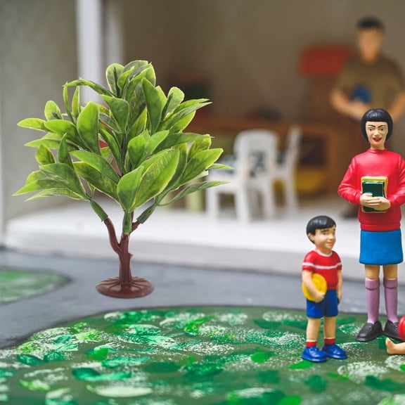 PAMINGONO 10Pcs Plants Artificial Miniature Plants Models Assorted Color for Home Decor and Office Desktops