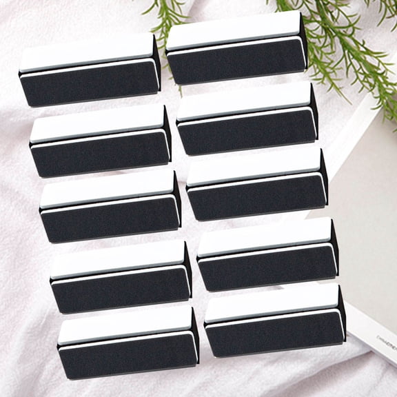 PAMINGONO 10Pcs Square Nail Smoother Buffer Block Polishing Tool Black for Professional Use