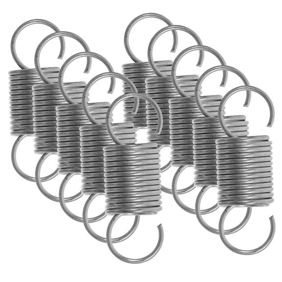 PAMINGONO 10Pcs Stainless Steel Heavy Duty Springs for Repair and Maintenance Plated Silver Extension Springs
