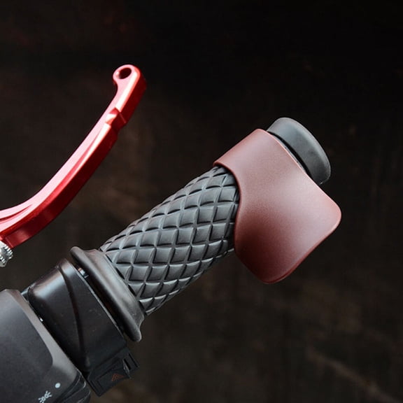 PAMINGONO 10Pcs Motorcycle Handle Clip Grip Light Brown ABS Material Refuel Throttle Booster