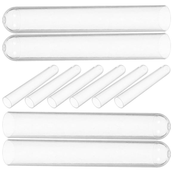 PAMINGONO 10Pcs Transparent Test Tubes for Home Use and Laboratory Equipment