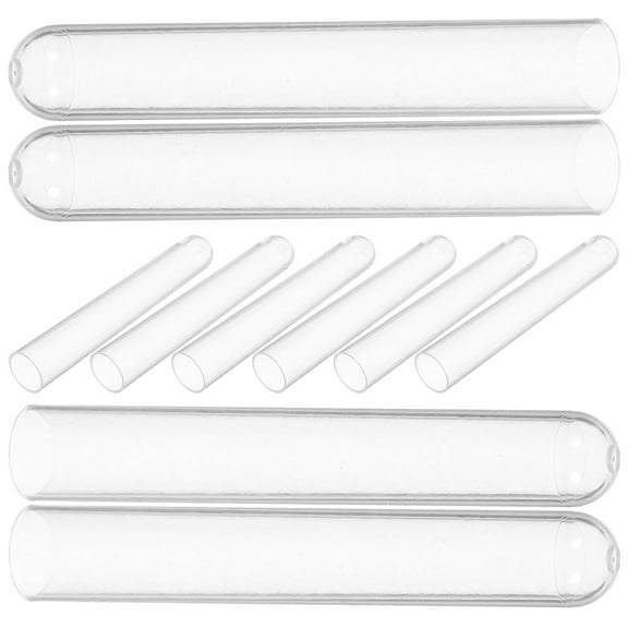 PAMINGONO 10Pcs Transparent Test Tubes for Home Use and Laboratory Equipment
