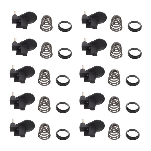 PAMINGONO 10Sets DIY Chainsaw Chain Catcher Block with Conical Spring for Reliable Chain Retention Black