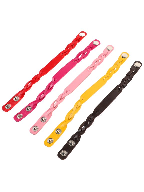 10Pcs Adjustable Snap Button Bracelets in Assorted Colors for DIY Crafting and Style