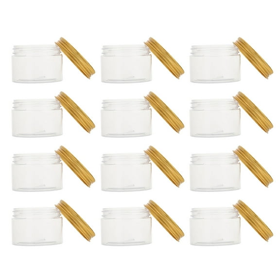 PAMINGONO Multi-Color Plastic Face Cream Containers 12Sets for Storage and Travel