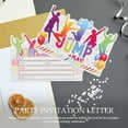 thumbnail image 1 of PAMINGONO White Cardstock Jump Invitations with Unique Design for Fun and Lively Party Celebrations, 1 of 7